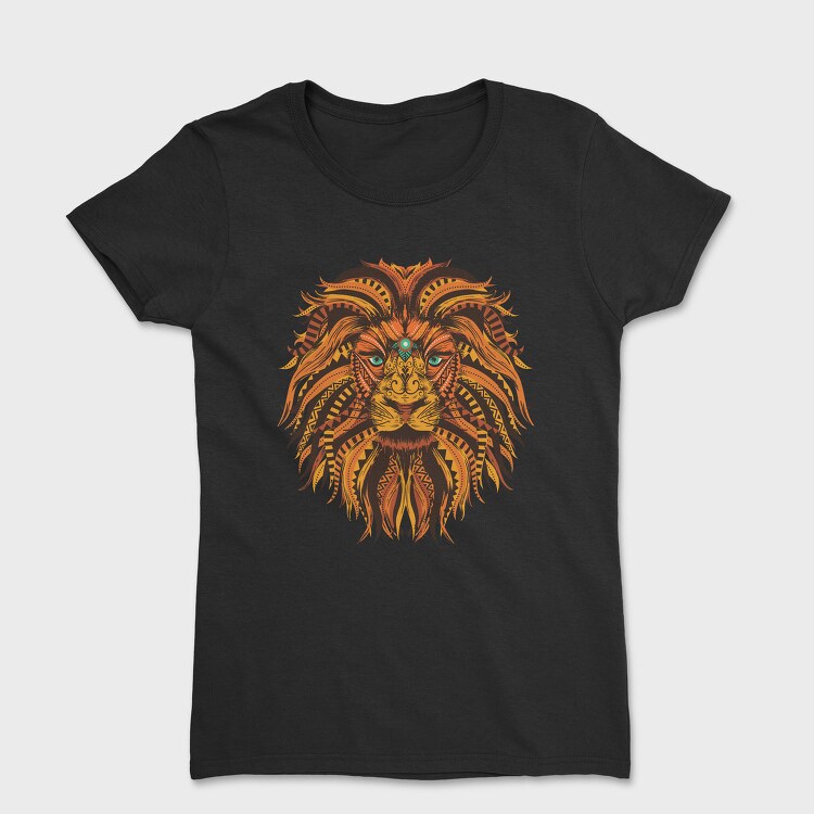 Lion Mandala Illustration Color 001, Tricou Femei