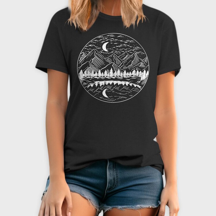 Night Landscape, Tricou Barbati (Unisex)