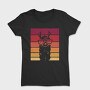 Llama Animal Retro Sunset, Tricou Femei