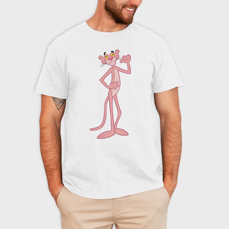Cartoon Retro Pink Panter 1, Tricou Barbati (Unisex)