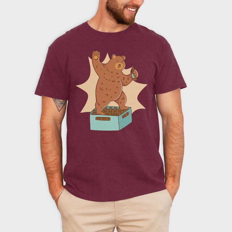 Bear Beer, Tricou Barbati (Unisex)