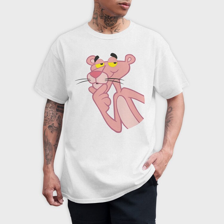 Cartoon Retro Pink Panter 5, Tricou Barbati (Unisex)
