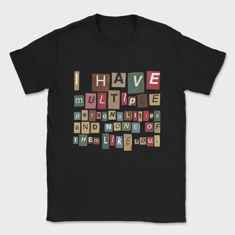 Magazine Cut Out Letters Personalities, Tricou Barbati (Unisex)