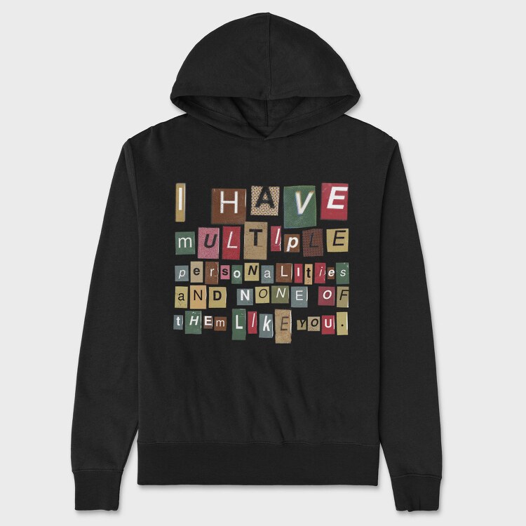Magazine Cut Out Letters Personalities, Hanorac Oversize Barbati (Unisex)