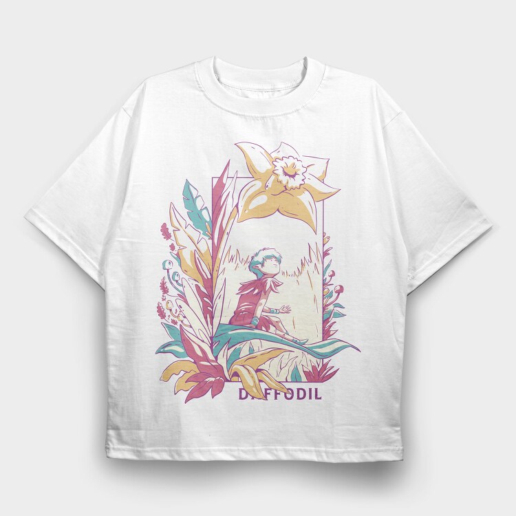 Magic Fairy In Flower Field Fairycore 06, Tricou Oversize Barbati (Unisex)