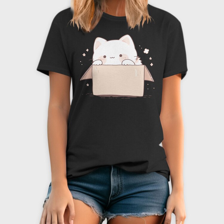 Cute Little Cat Box, Tricou Barbati (Unisex)