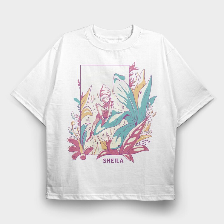 Magical Fairy In Flower Field Fairycore 07, Tricou Oversize Barbati (Unisex)