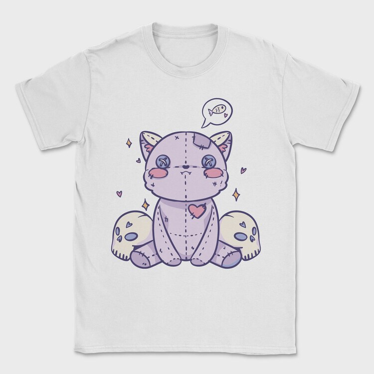 Pastel Goth Stuffed Cat, Tricou Barbati (Unisex)