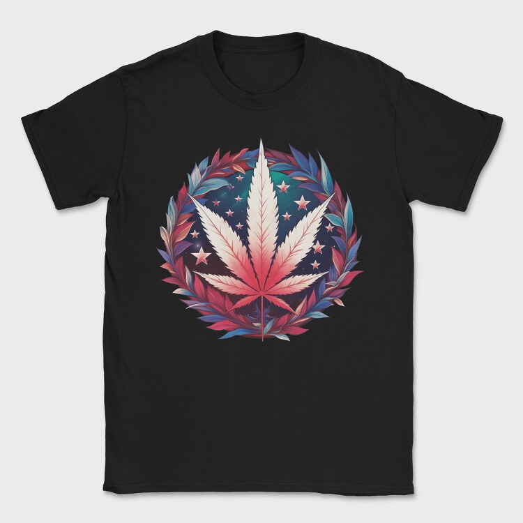 Patriotic Cannabis Leaf 4th Of July, Tricou Barbati (Unisex)