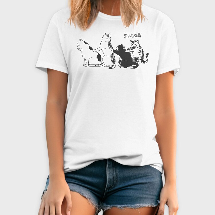 Cats Japanese Bath, Tricou Barbati (Unisex)