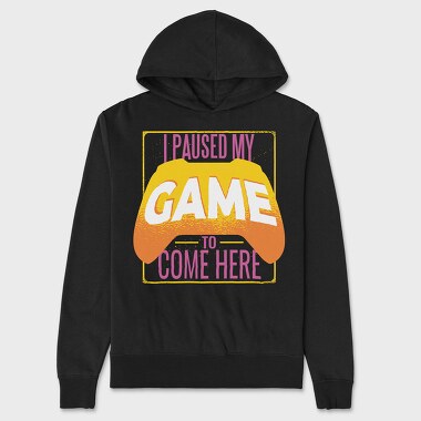 Paused Game Quote, Hanorac Oversize Barbati (Unisex)