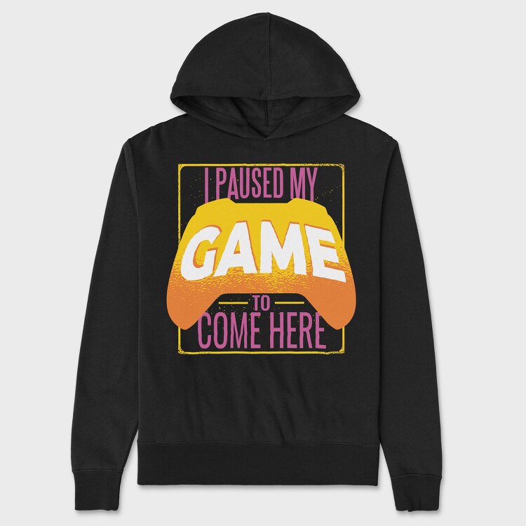 Paused Game Quote, Hanorac Oversize Barbati (Unisex)