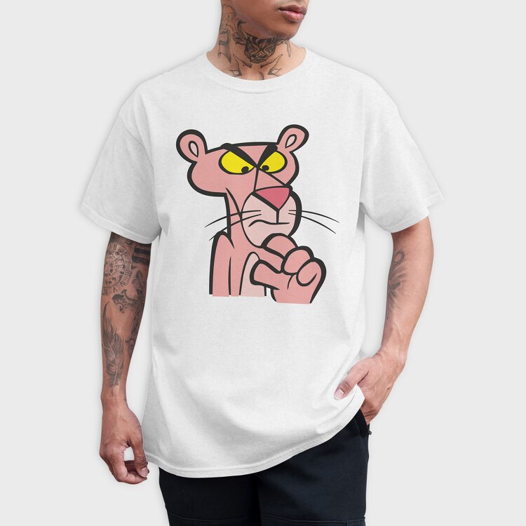 Cartoon Retro Pink Panter 6, Tricou Barbati (Unisex)
