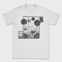 Hedgehog With Dandelions Lino Art, Tricou Barbati (Unisex)