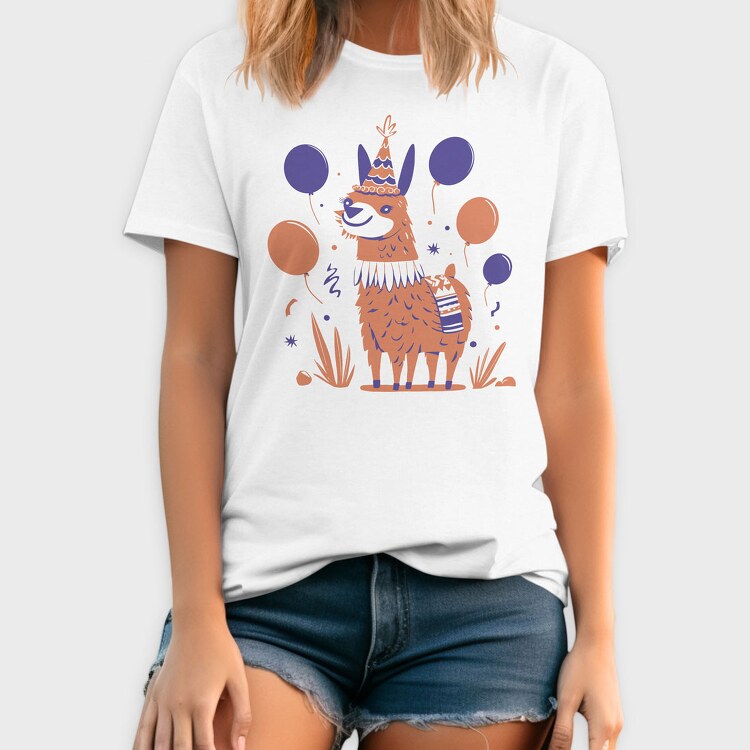 Birthday Llama, Tricou Barbati (Unisex)