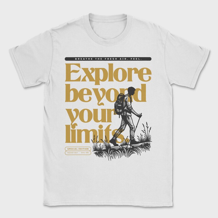 Hiking Exploration Quote, Tricou Barbati (Unisex)