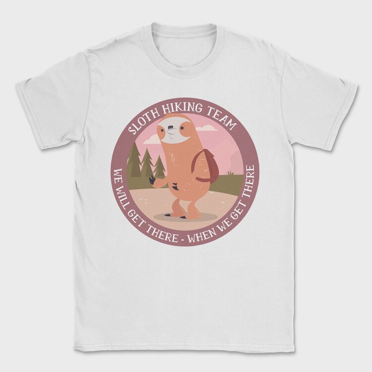Hiking Sloth, Tricou Barbati (Unisex)