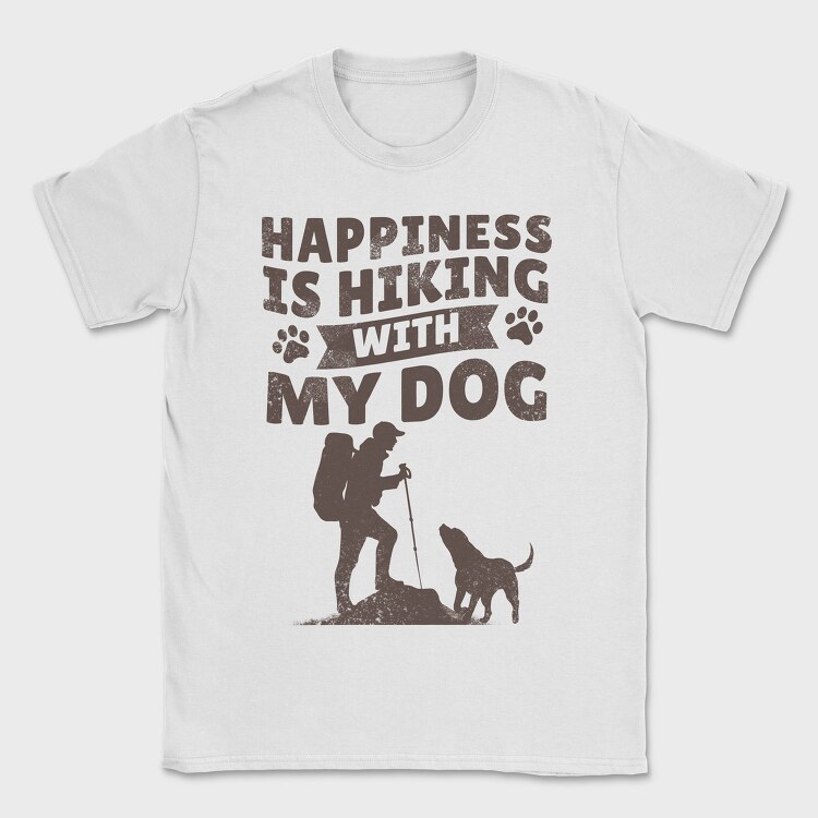Hiking With Dog My, Tricou Barbati (Unisex)