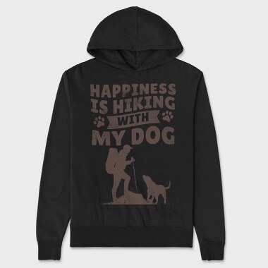 Hiking With Dog My, Hanorac Oversize Barbati (Unisex)