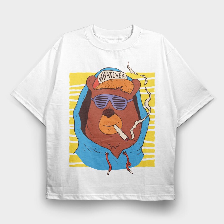 Hip Hop Bear, Tricou Oversize Barbati (Unisex)
