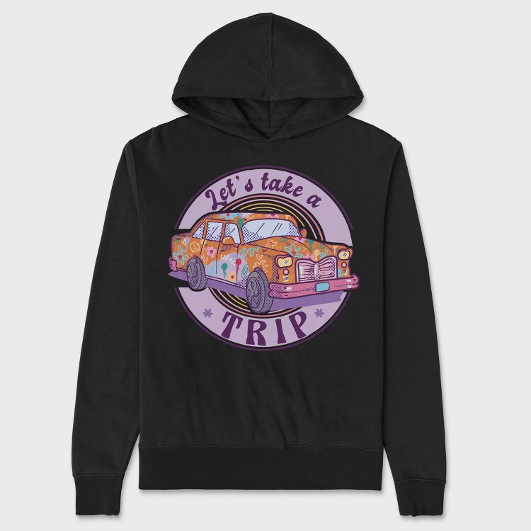 Hippie Car, Hanorac Oversize Barbati (Unisex)