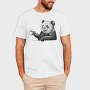 Coffee Panda Sketch, Tricou Barbati (Unisex)