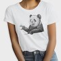 Coffee Panda Sketch, Tricou Femei
