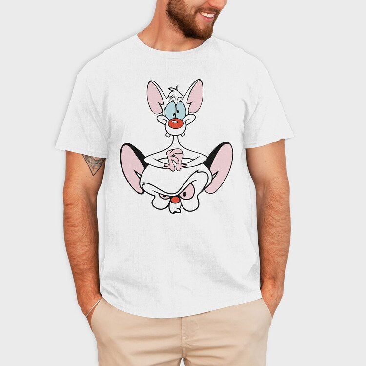 Cartoon Retro Pinky and Cerebro 1, Tricou Barbati (Unisex)