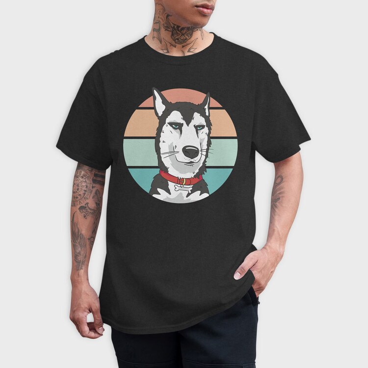 Bored Husky Dog, Tricou Barbati (Unisex)