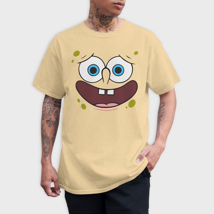 SpongeBob face 15, Tricou Barbati (Unisex)