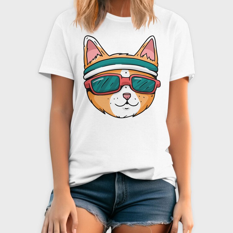 Cat Glasses 2, Tricou Barbati (Unisex)