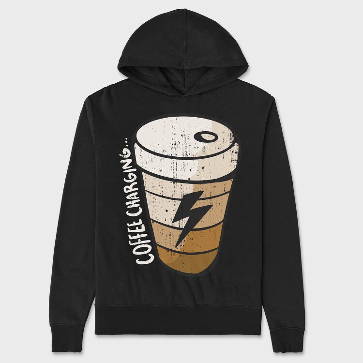 Coffee Charging, Hanorac Oversize Barbati (Unisex)