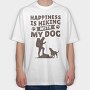 Hiking With Dog My, Tricou Oversize Barbati (Unisex)