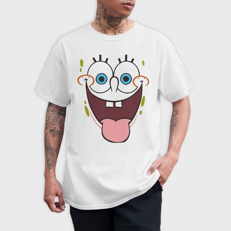 SpongeBob face 3, Tricou Barbati (Unisex)