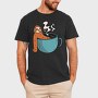 Sloth Coffee Hot Tub, Tricou Barbati (Unisex)