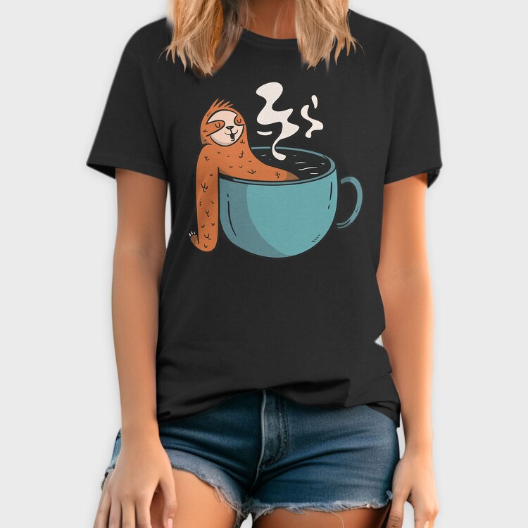 Sloth Coffee Hot Tub, Tricou Barbati (Unisex)
