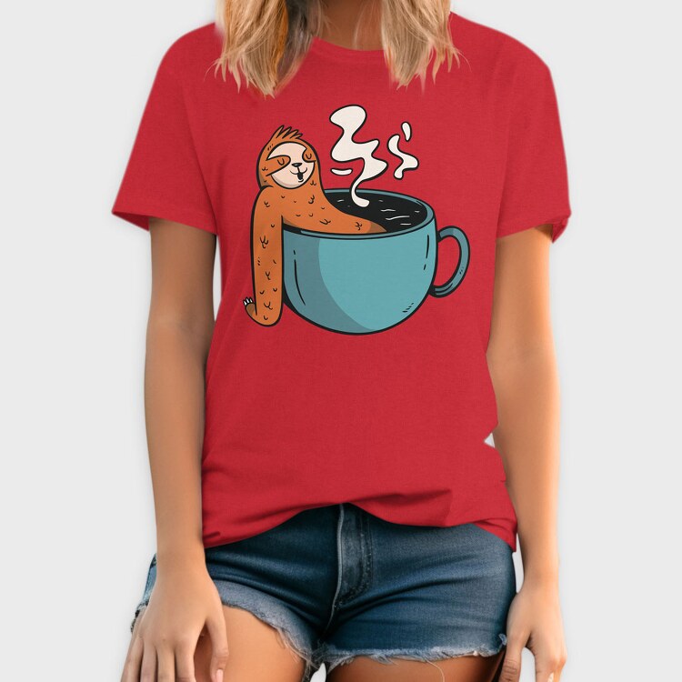 Sloth Coffee Hot Tub, Tricou Barbati (Unisex)