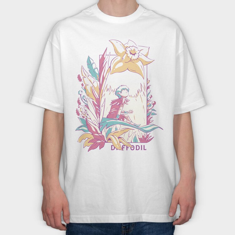 Magic Fairy In Flower Field Fairycore 06, Tricou Oversize Barbati (Unisex)
