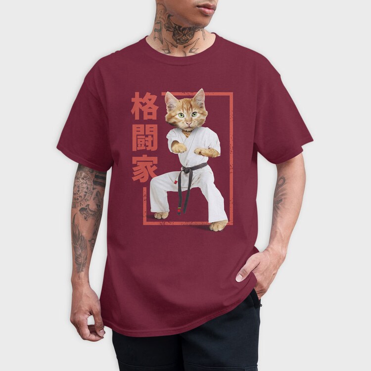Karate Cat, Tricou Barbati (Unisex)