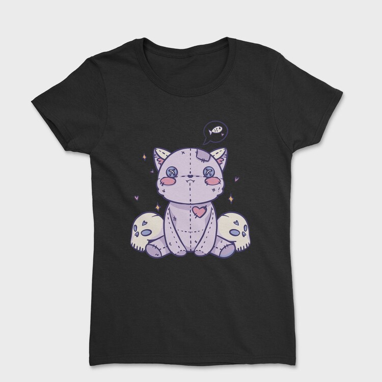 Pastel Goth Stuffed Cat, Tricou Femei