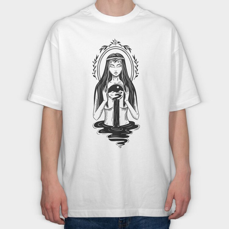 Magic Woman Dark Art Nouveau 12, Tricou Oversize Barbati (Unisex)