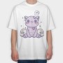 Pastel Goth Stuffed Cat, Tricou Oversize Barbati (Unisex)