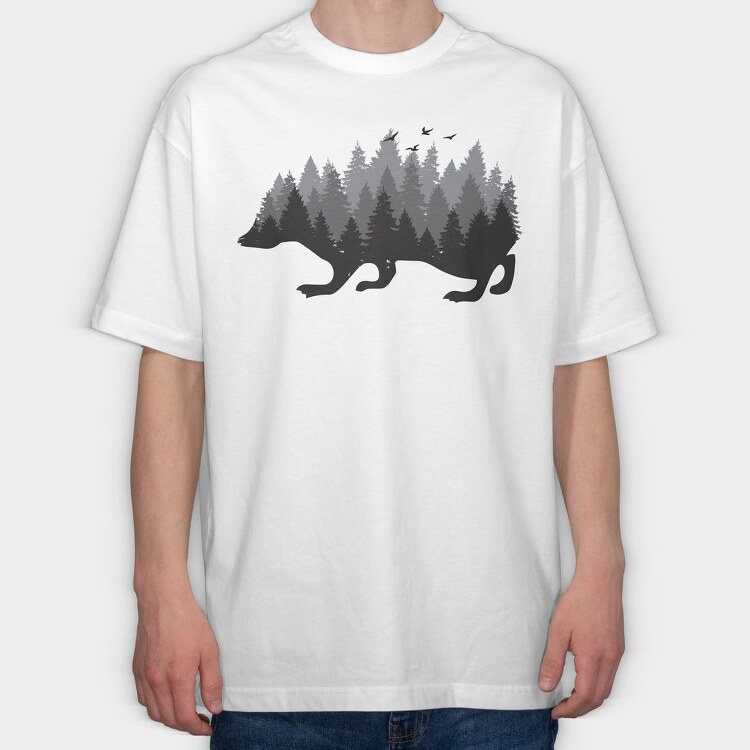 Hedgehog Forest Headgehog, Tricou Oversize Barbati (Unisex)