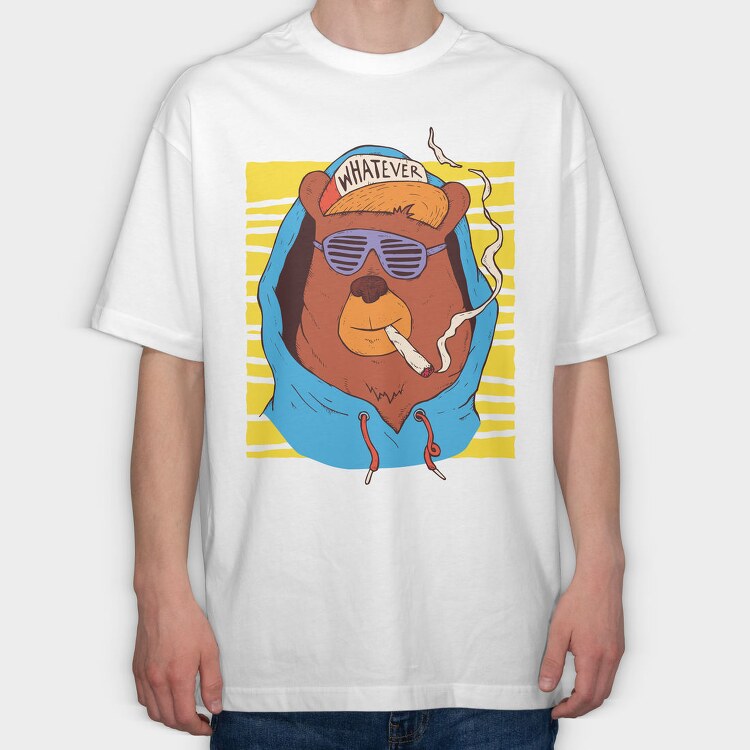 Hip Hop Bear, Tricou Oversize Barbati (Unisex)