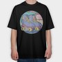 Pastel Roller Skates, Tricou Oversize Barbati (Unisex)