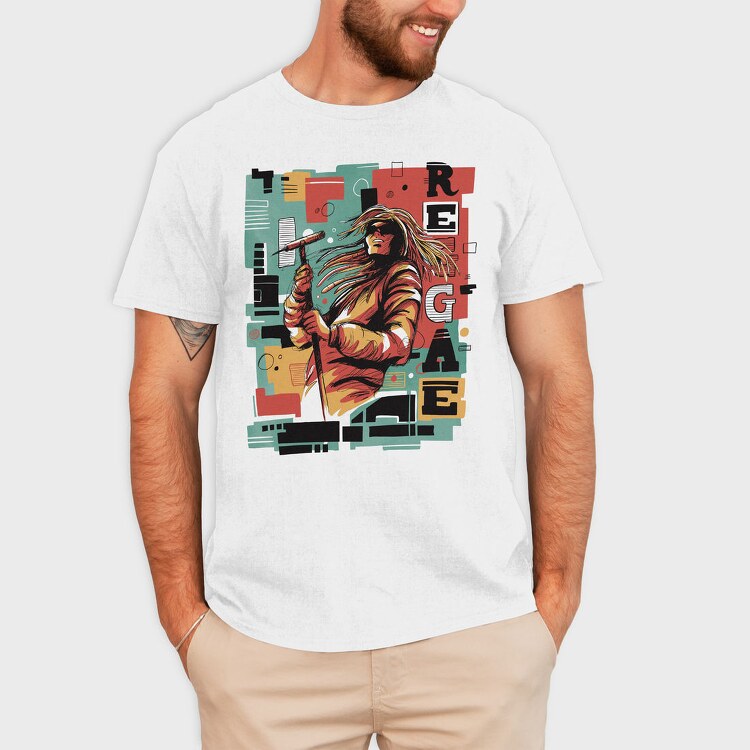 Reggae Musician Abstract Music, Tricou Barbati (Unisex)