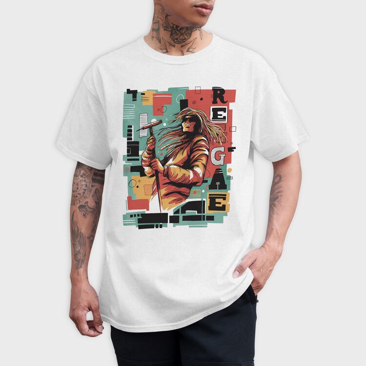 Reggae Musician Abstract Music, Tricou Barbati (Unisex)