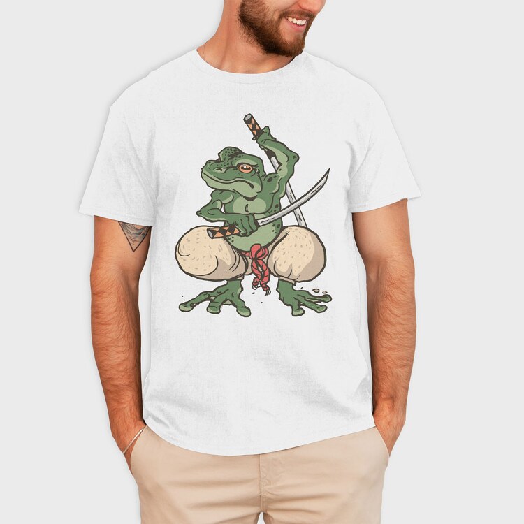 Samurai Frog Katana, Tricou Barbati (Unisex)