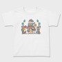 Hippie Gnome On Mushroom Banjo Cottagecore, Tricou Copii