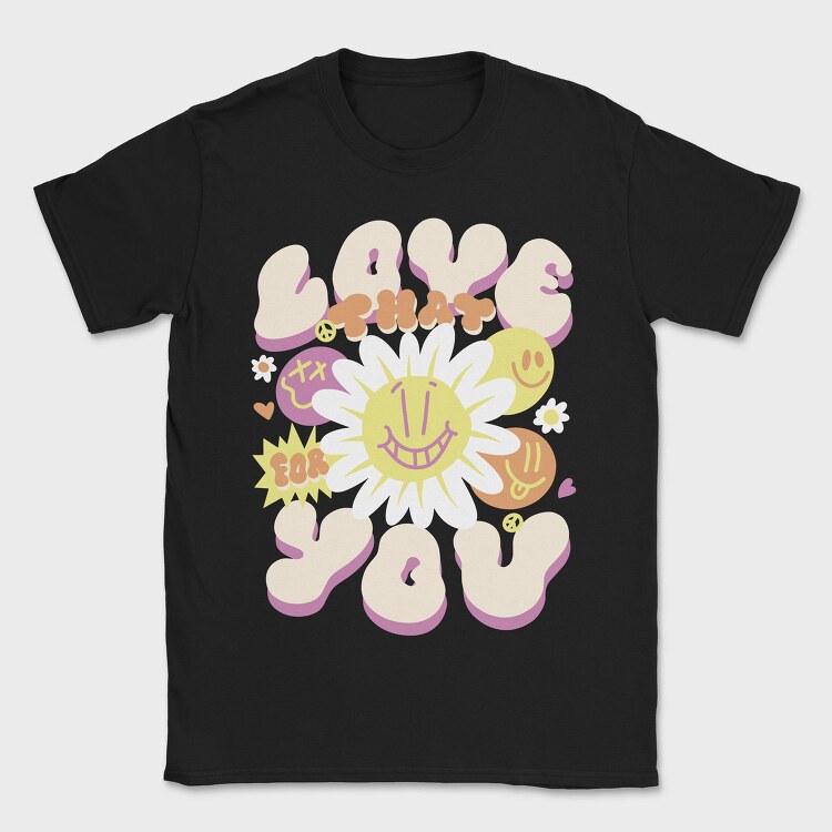 Hippie Love Quote, Tricou Barbati (Unisex)